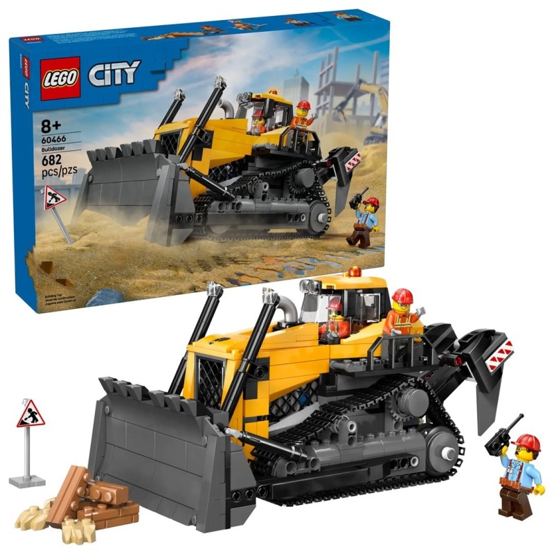LEGO CITY 60466 BIG VEHICLES YELLOW BULLDOZER WITH FRONT LOADER LEGO CITY 60466 BIG VEHICLES YELLOW BULLDOZER WITH FRONT LOADER