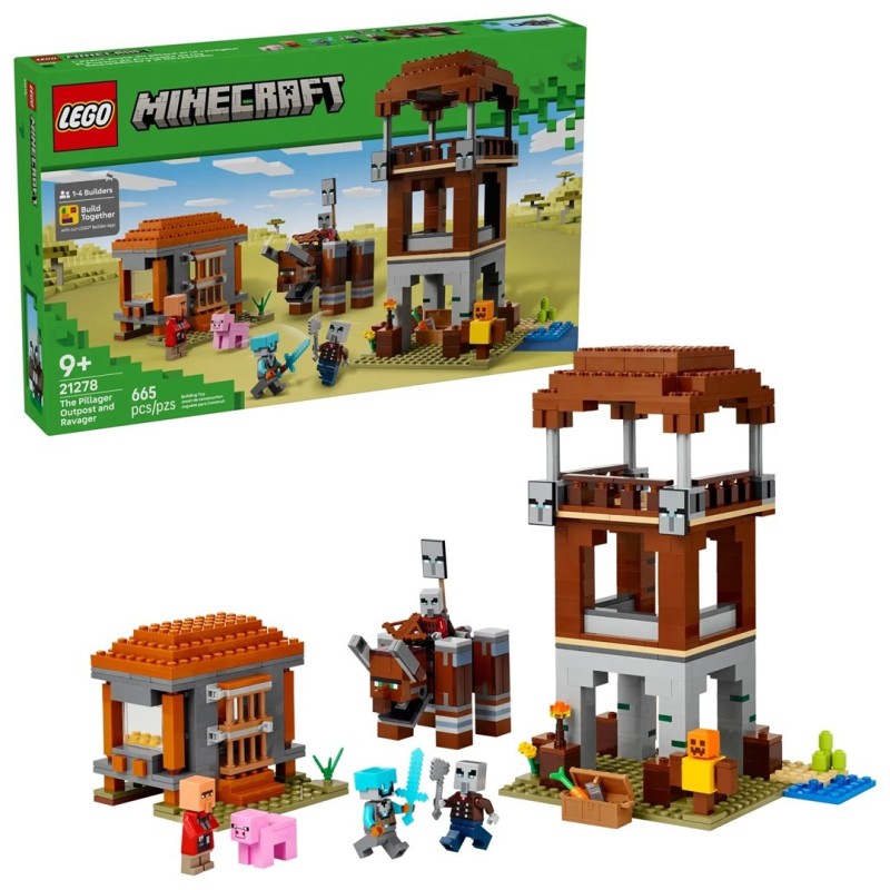 LEGO MINECRAFT 21278 THE PILLAGER OUTPOST AND RAVAGER LEGO MINECRAFT 21278 THE PILLAGER OUTPOST AND RAVAGER