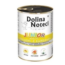 DOLINA NOTECI Premium Junior bogata w żołądki z kurczaka - mokra karma dla szczeniąt ras średnich i dużych - 400 g