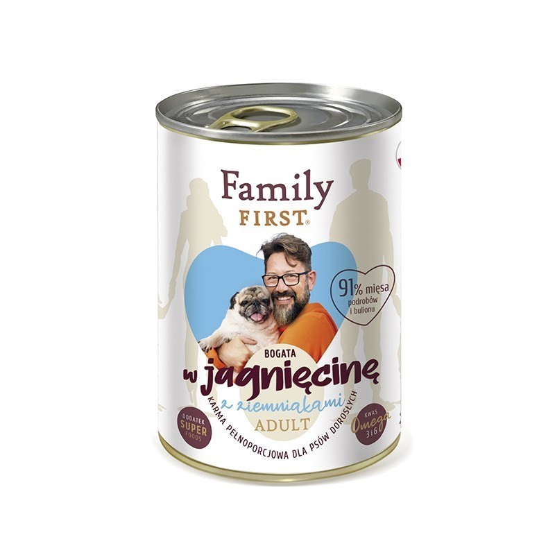 FAMILY FIRST Adult Jagnięcina z ziemniakami - mokra karma dla psa - 400 g