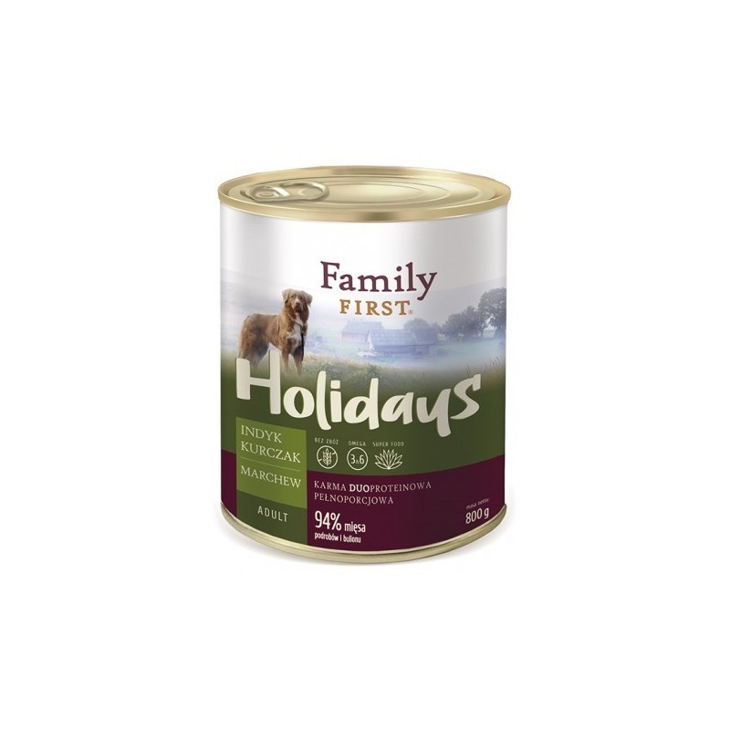 FamilyFirst Indyk+kurczak+marchew adult 800g