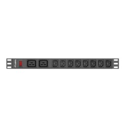 LANBERG LISTWA ZASILAJĄCA RACK PDU (1U, 16A,2XC19,8XC13)