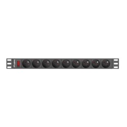 LANBERG LISTWA ZASILAJĄCA RACK 19" (1U, 16A, 9X 230V PL)