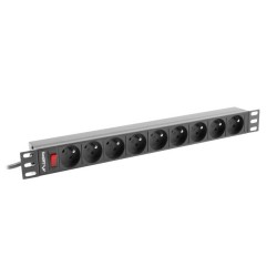 LANBERG LISTWA ZASILAJĄCA RACK 19" (1U, 16A, 9X 230V PL)