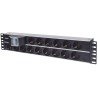 Intellinet 714051 rozdzielacz zasilania PDU 15 x gniazdo sieciowe 2U Aluminium, Czarny