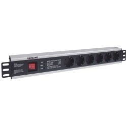 Intellinet 713962 rozdzielacz zasilania PDU 6 x gniazdo sieciowe 1.5U Czarny