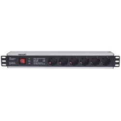Intellinet 713962 rozdzielacz zasilania PDU 6 x gniazdo sieciowe 1.5U Czarny