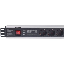 Intellinet 713962 rozdzielacz zasilania PDU 6 x gniazdo sieciowe 1.5U Czarny