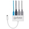Manhattan 163552 huby i koncentratory USB 3.2 Gen 1 (3.1 Gen 1) Type-C 5000 Mbit/s Biały