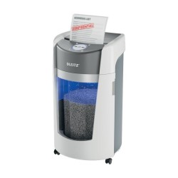 LEITZ Niszczarka IQ OptiMax Office 550, 35 L, P-5, Ścinki 2x15, Automatyczny Start/Stop, Funkcja cofania, Obrotowy pojemnik -