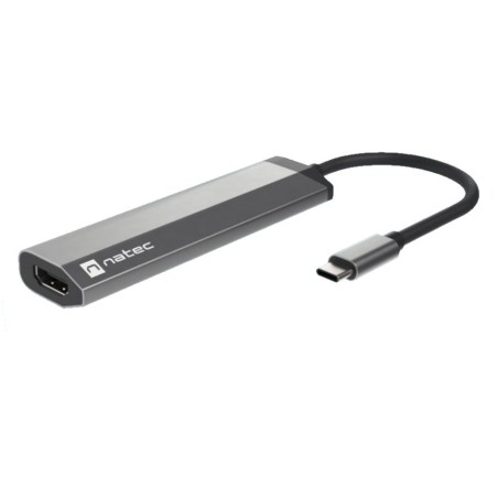 NATEC Fowler Slim Przewodowa USB 3.2 Gen 1 (3.1 Gen 1) Type-C Czarny, Chrom