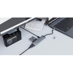 NATEC Fowler Slim Przewodowa USB 3.2 Gen 1 (3.1 Gen 1) Type-C Czarny, Chrom