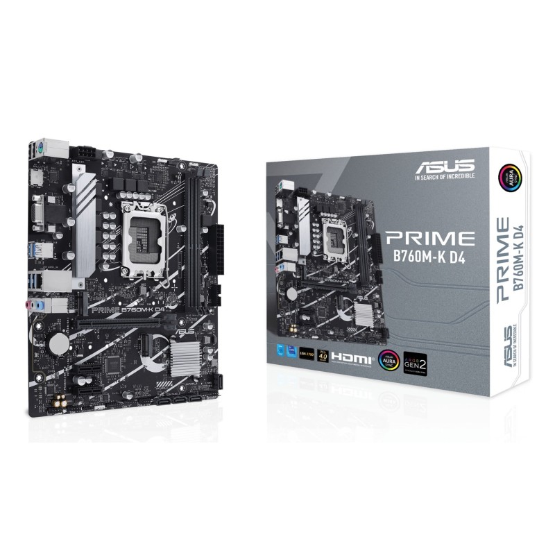 ASUS PRIME B760M-K D4 Intel B760 LGA 1700 micro ATX ASUS PRIME B760M-K D4 Intel B760 LGA 1700 micro ATX