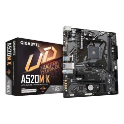 Płyta główna Gigabyte A520M K, chipset AMD A520, gniazdo AM4, 2xDDR4, format mATX