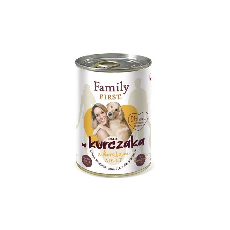 FamilyFirst Bogata w kurczaka+burak adult 400g