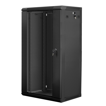 Lanberg WF01-6422-10B stojak 22U Szafa wisząca Czarny