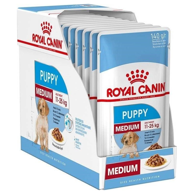 ROYAL CANIN SHN Medium Puppy w sosie - mokra karma dla szczeniąt - 10X140g