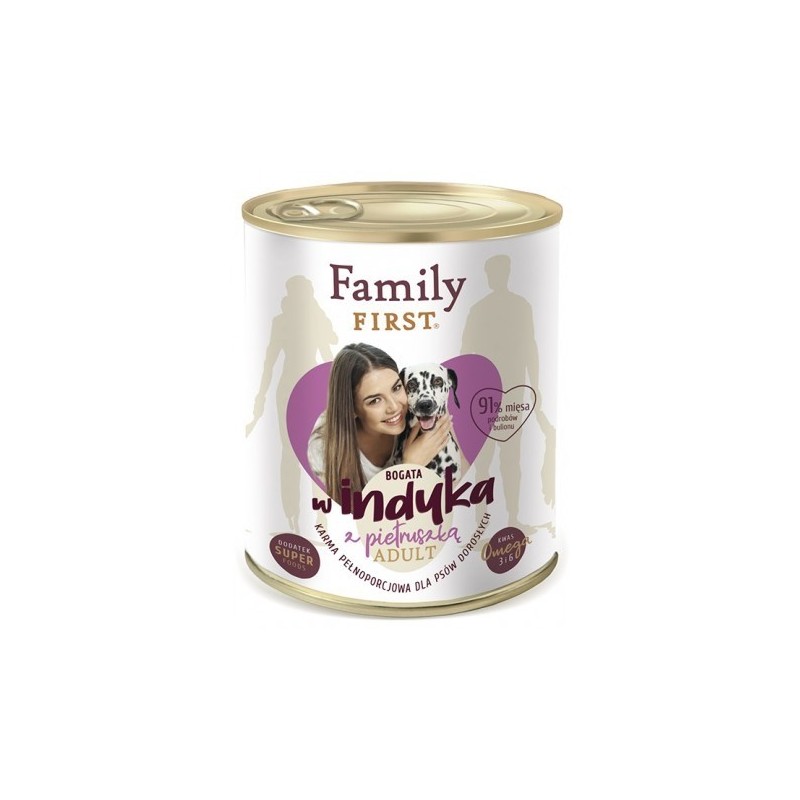 FamilyFirst Bogata w indyka+pietruszka adult 800g