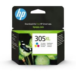 HP Oryginalny trójkolorowy wkład atramentowy o dużej wydajności 305XL