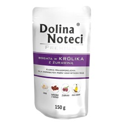 DOLINA NOTECI Premium bogata w królika z żurawiną - mokra karma dla psa - 150g