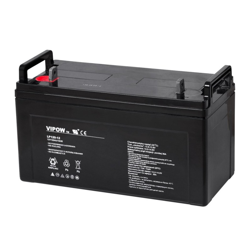 Akumulator żelowy VIPOW 12V 120Ah Akumulator żelowy VIPOW 12V 120Ah