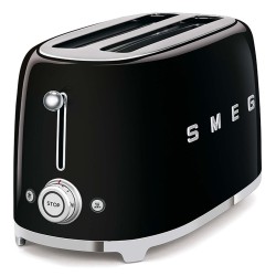 Toster Smeg TSF02BLEU czarny 4 kromek, metalowa obudowa