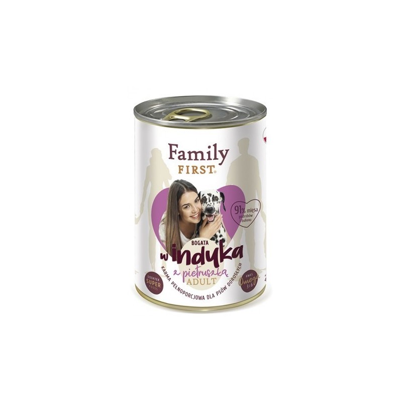 FamilyFirst Bogata w indyka+pietruszka adult 400g