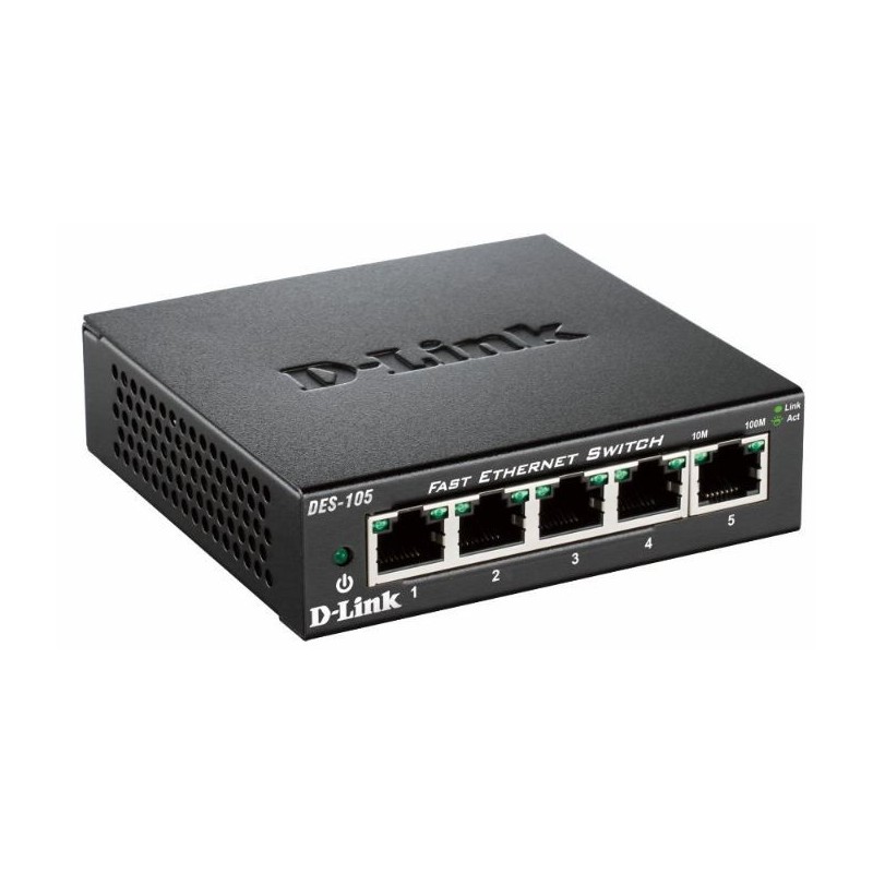 D-Link DES-105 Nie zarządzany L2 Czarny