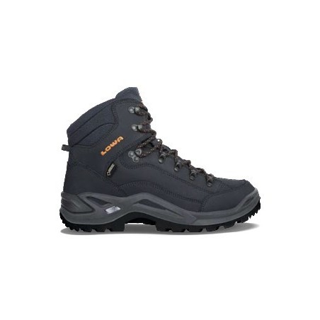 LOWA Renegade GTX Mid Męski Dorosły Czarny, Niebieski, Szary