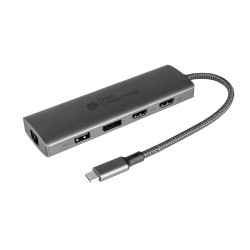 Alcasa HUB-C001A huby i koncentratory USB Type-C 5000 Mbit/s Antracyt