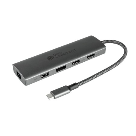 Alcasa HUB-C001A huby i koncentratory USB Type-C 5000 Mbit/s Antracyt