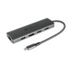 Alcasa HUB-C001A huby i koncentratory USB Type-C 5000 Mbit/s Antracyt