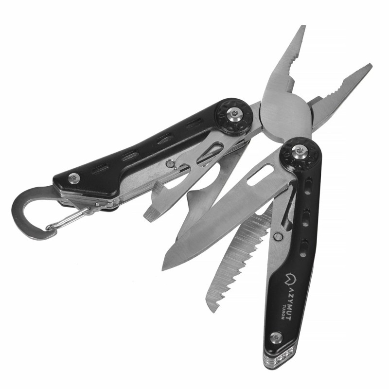 Multitool AZYMUT Turon - 10 narzędzi + karabińczyk +kabura do pasa (H-P224108) Multitool AZYMUT Turon - 10 narzędzi + karabińczyk +kabura do pasa (H-P224108)