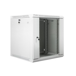 Szafa rack Lanberg WF01-6612-10S (12U 635mm / 600mm / 600 mm wisząca Szklane 19'' kolor szary)