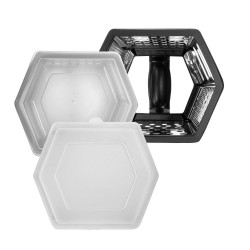 Resto Kitchenware 95413 ręczna tarka / spiralizer Tarka z pojemnikiem Czarny, Stal nierdzewna