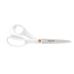 Fiskars F061200487 Nożyczki szkolne i papiernicze Nożyczki biurowe Proste cięcie Stal nierdzewna, Biały