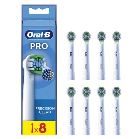 Końcówki do szczoteczki Oral-B Precision Clean EB20RX-8 Dla dorosłych, 8szt. Białe