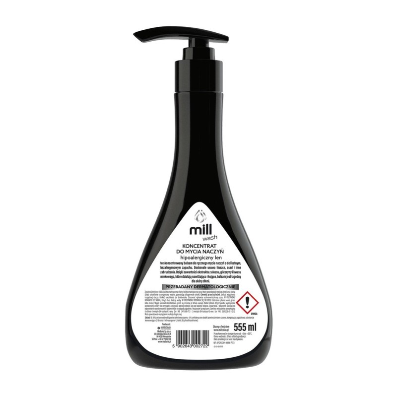 MILL WASH Koncentrat balsam do mycia naczyń Hipoalergiczny Len 555ml (opak.zb 15 szt.) MILL WASH Koncentrat balsam do mycia naczyń Hipoalergiczny Len 555ml (opak.zb 15 szt.)