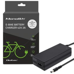 QOLTEC ŁADOWARKA DO BATERII ROWERU ELEKTRYCZNEGO 36V | 42V | 2A | 5.52.1