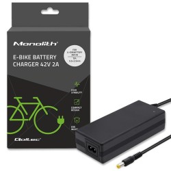 QOLTEC ŁADOWARKA DO BATERII ROWERU ELEKTRYCZNEGO 36V | 42V | 2A | 5.52.5