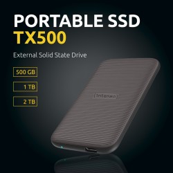 Intenso Lesen/Schreiben bis zu 1000 MB/s/500GB USB Type-C 3.2 Gen 2 (3.1 Gen 2) Brązowy