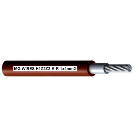 Przewód fotowoltaiczny // MG Wires // 1x4mm2, 0,6/1kV czerwony H1Z2Z2-K-R-4mm2 RD, szpula 500m