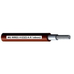 Przewód fotowoltaiczny // MG Wires // 1x6mm2, 0,6/1kV czerwony H1Z2Z2-K-R-6mm2 RD, szpula 500m
