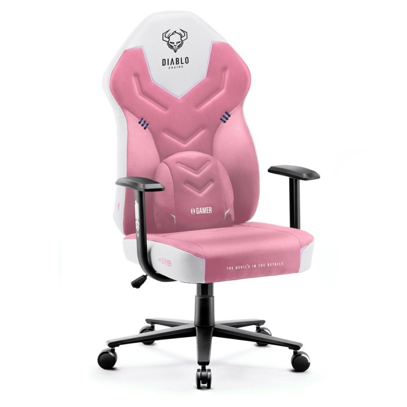 Fotel gamingowy DIABLO X-GAMER różowo-biały Fotel gamingowy DIABLO X-GAMER różowo-biały