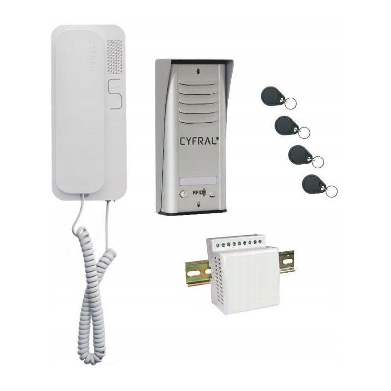 DOMOFON CYFRAL COSMO 1-LOKATORSKI SREBRNY
