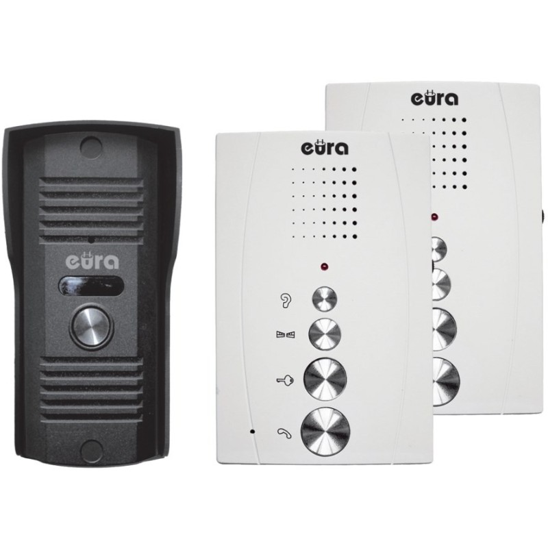 DOMOFON 'EURA' ADP-51A3 'DIFESA' - 1-rodzinny, 2 unifony, interkom, (biały) DOMOFON 'EURA' ADP-51A3 'DIFESA' - 1-rodzinny, 2 unifony, interkom, (biały)