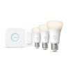 Philips Hue W Starter Kit 9,5W A60 E27 3szt, mostek, przełącznik Philips Hue Hue W Starter Kit 9,5W A60 E27, 3szt., mostek,