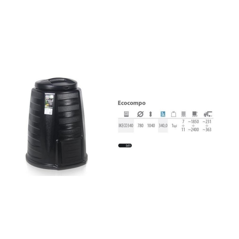 PROSPERPLAST KOMPOSTOWNIK 340L CZARNY