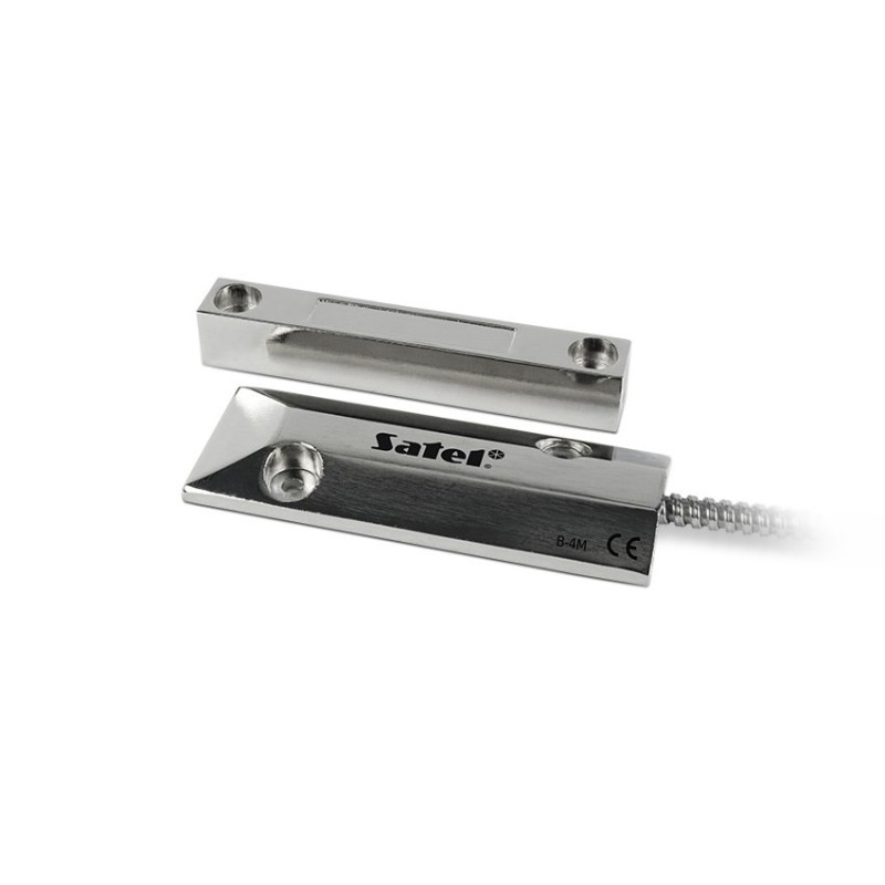 Czujka magnetyczna bramowa SATEL B-4M kontaktron (obudowa metalowa) Srebrny