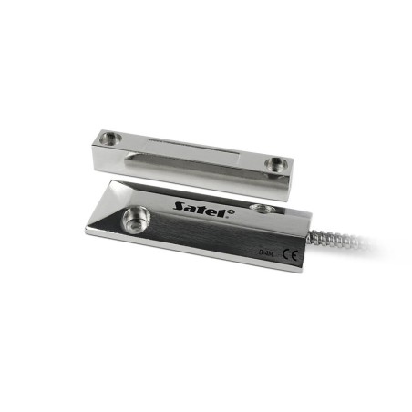 Czujka magnetyczna bramowa SATEL B-4M kontaktron (obudowa metalowa) Srebrny